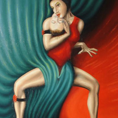 115a/2024-paneel Salomé met het hoofd van Johannes den Doper afm. 46bx62h cm €3.000,-